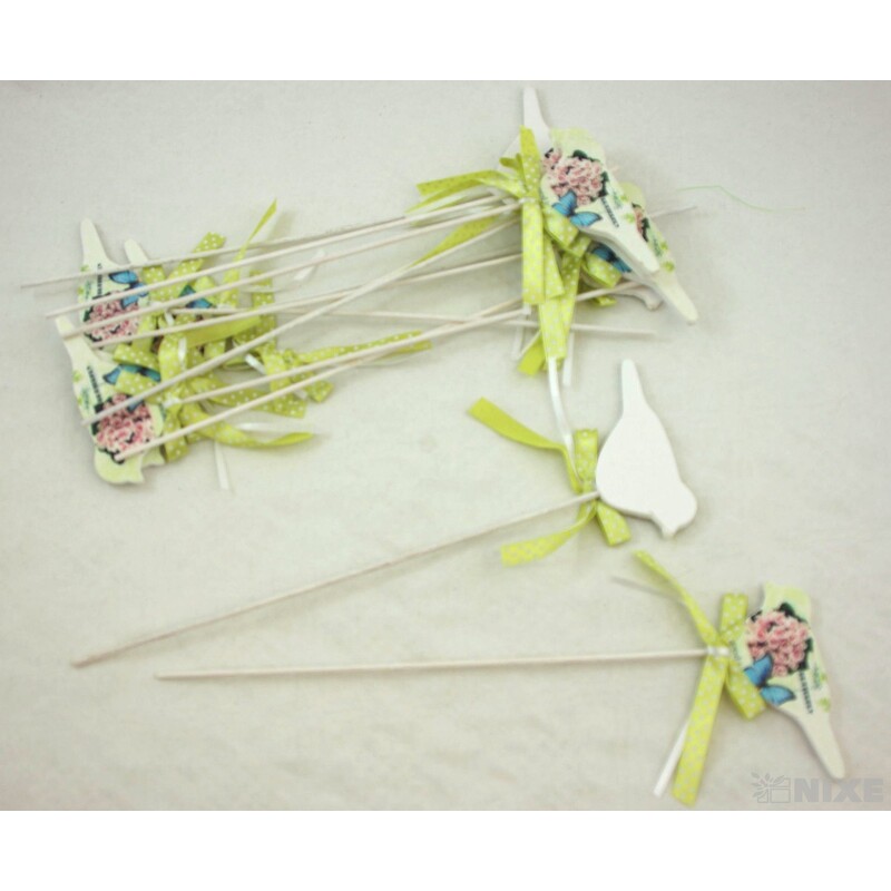 ZÁPICH PTÁČEK 12ks 6x27cm*ZELENÁ