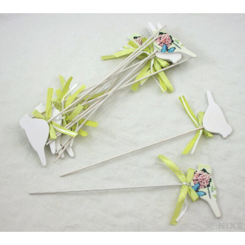 ZÁPICH PTÁČEK 12ks 6x27cm*ZELENÁ