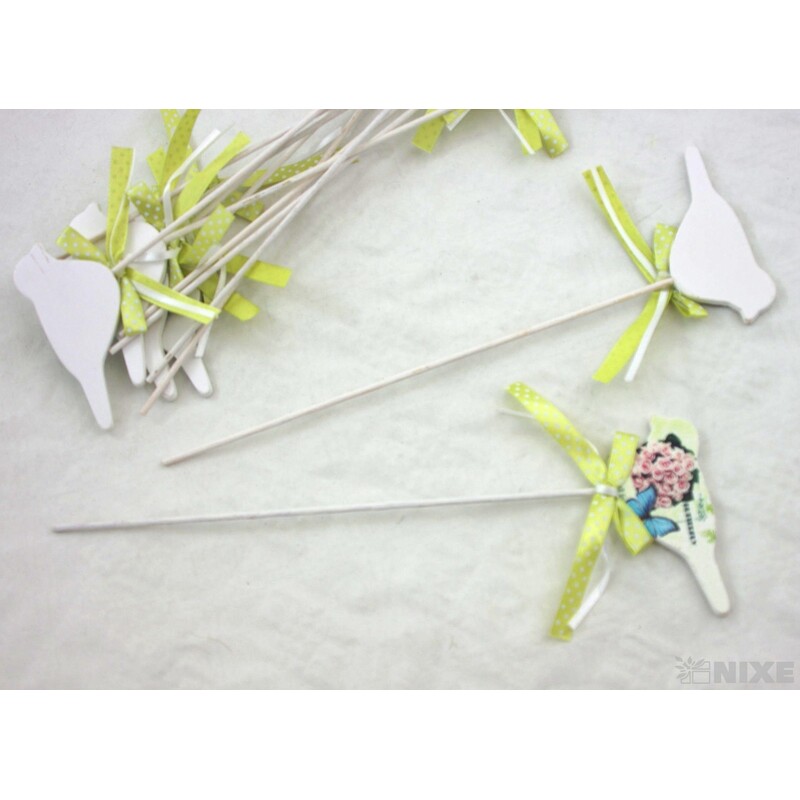 ZÁPICH PTÁČEK 12ks 6x27cm*ZELENÁ