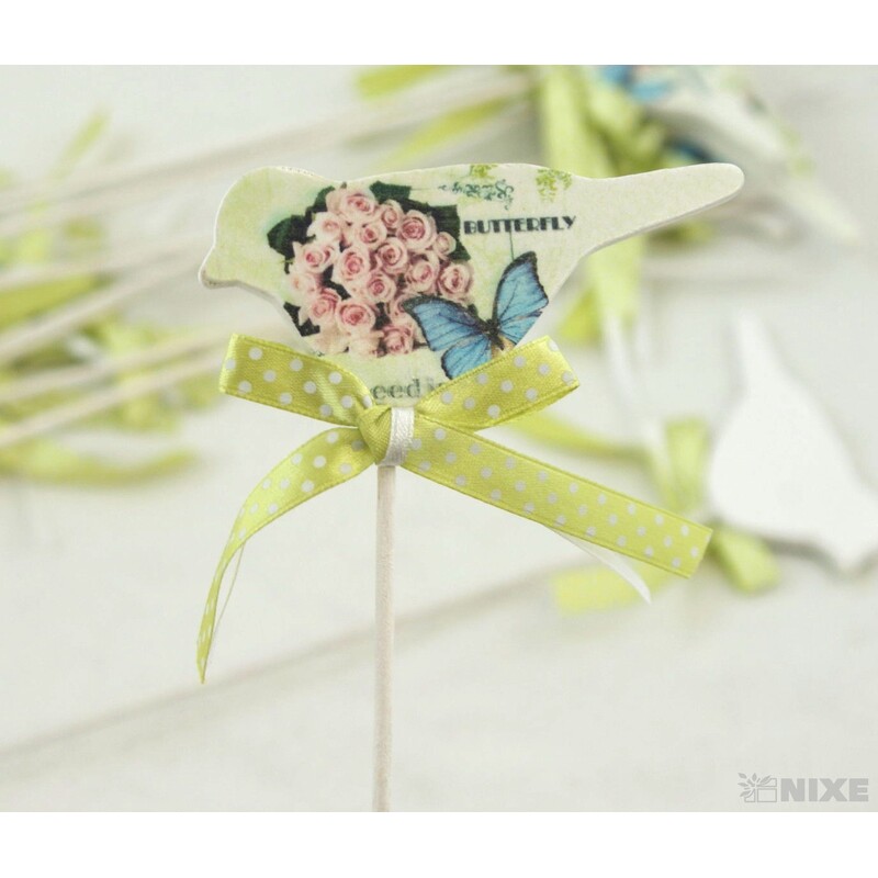 ZÁPICH PTÁČEK 12ks 6x27cm*ZELENÁ