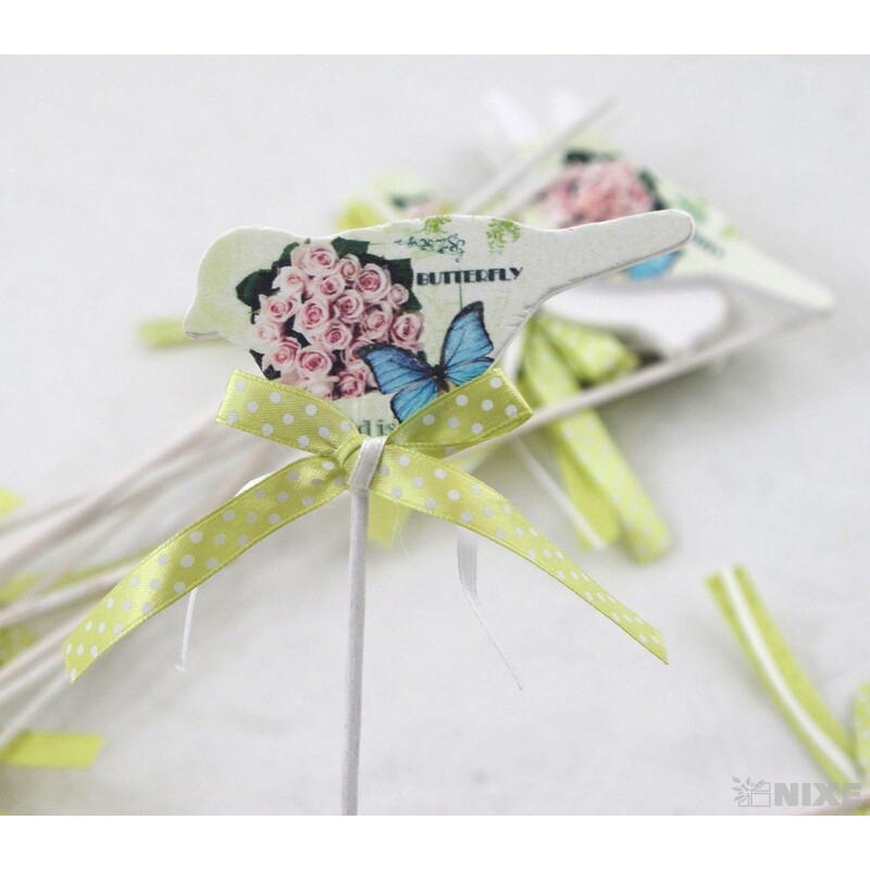 ZÁPICH PTÁČEK 12ks 6x27cm*ZELENÁ