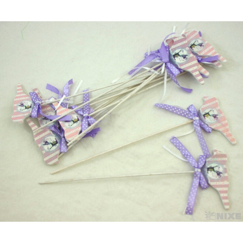 ZÁPICH PTÁČEK 12ks 6x27cm*FIALOVÁ