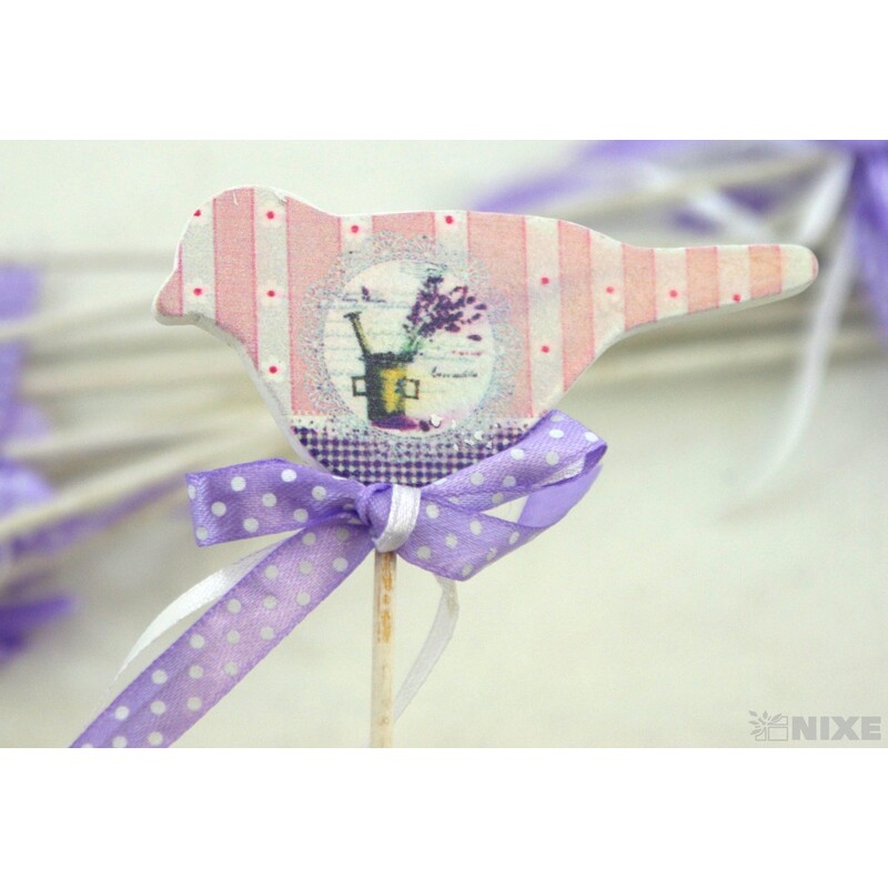 ZÁPICH PTÁČEK 12ks 6x27cm*FIALOVÁ