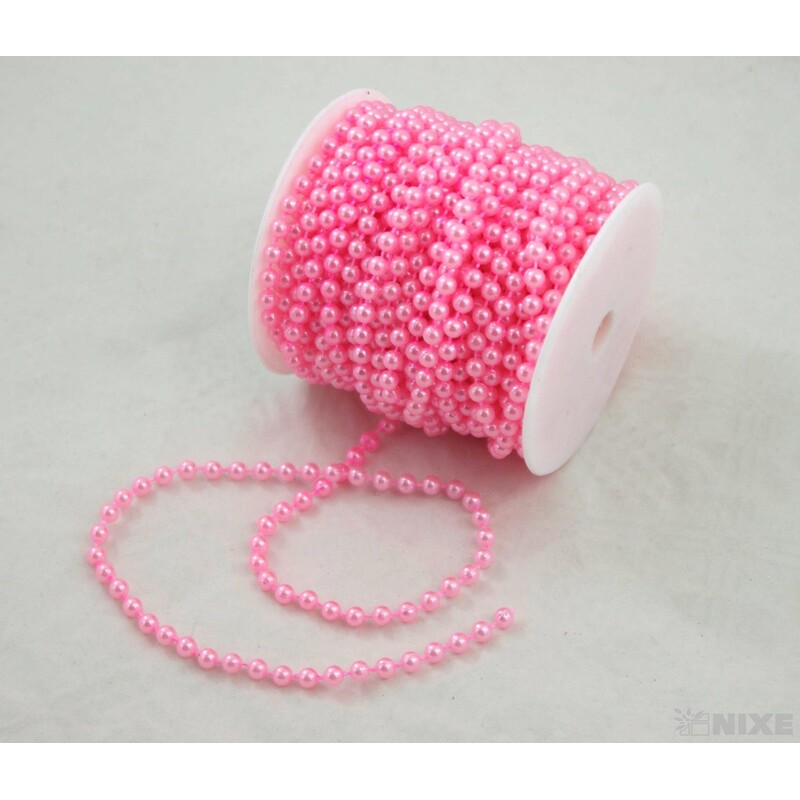 KORÁLKY ŘETĚZ 6mmx20m*RŮŽOVÁ SV