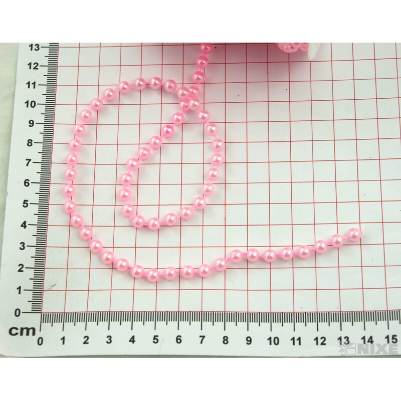 KORÁLKY ŘETĚZ 6mmx20m*RŮŽOVÁ SV