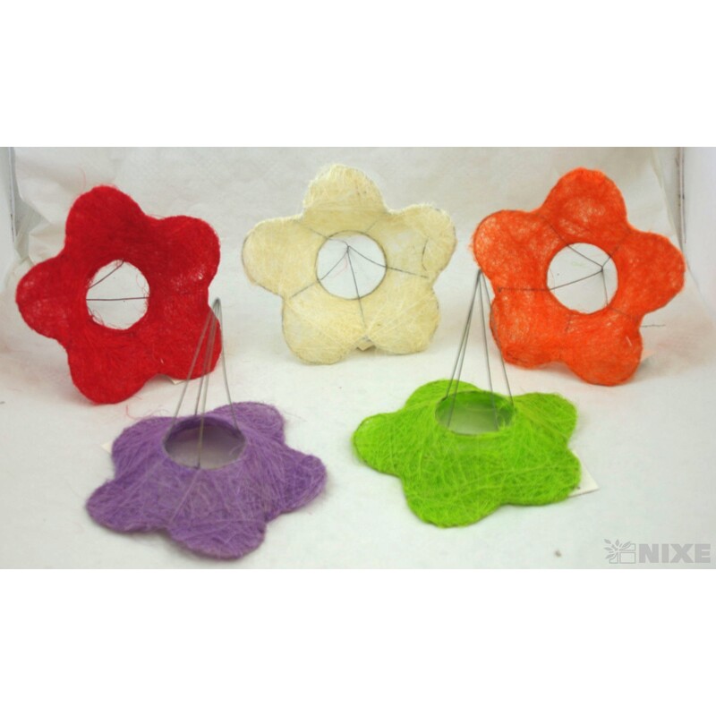 PODLOŽKA SISAL KVĚT 20cm*MIX BAREV