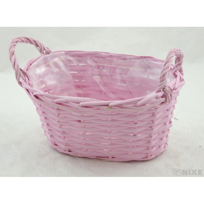 KOŠ OVÁL 20x15x12cm*MIX BAREV