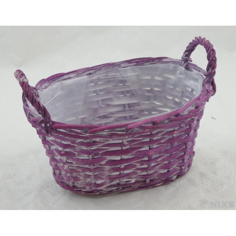 KOŠ OVÁL 20x15x12cm*MIX BAREV