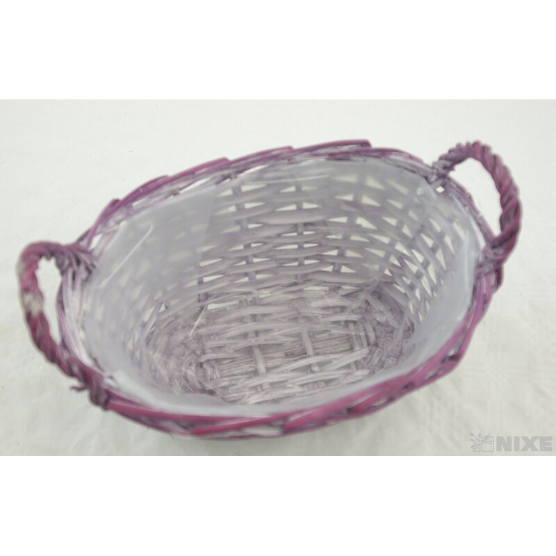 KOŠ OVÁL 20x15x12cm*MIX BAREV