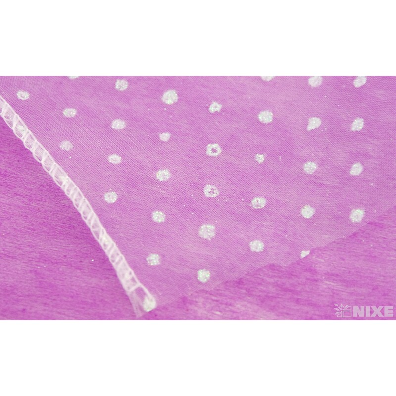 ORGANZA GLITR 710 12cmx10yd*BÍLÁ/50