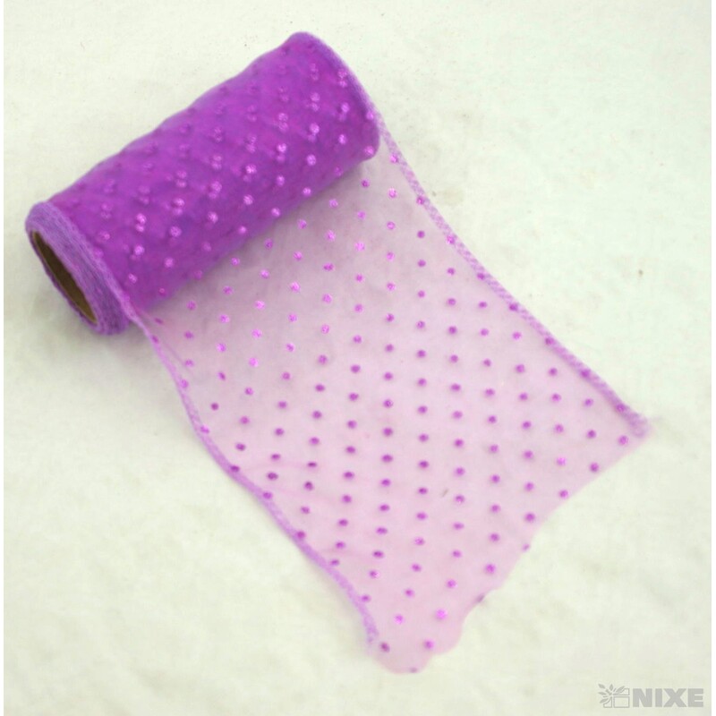 ORGANZA GLITR 710 12cmx10yd*FIALOVÁ 2T23