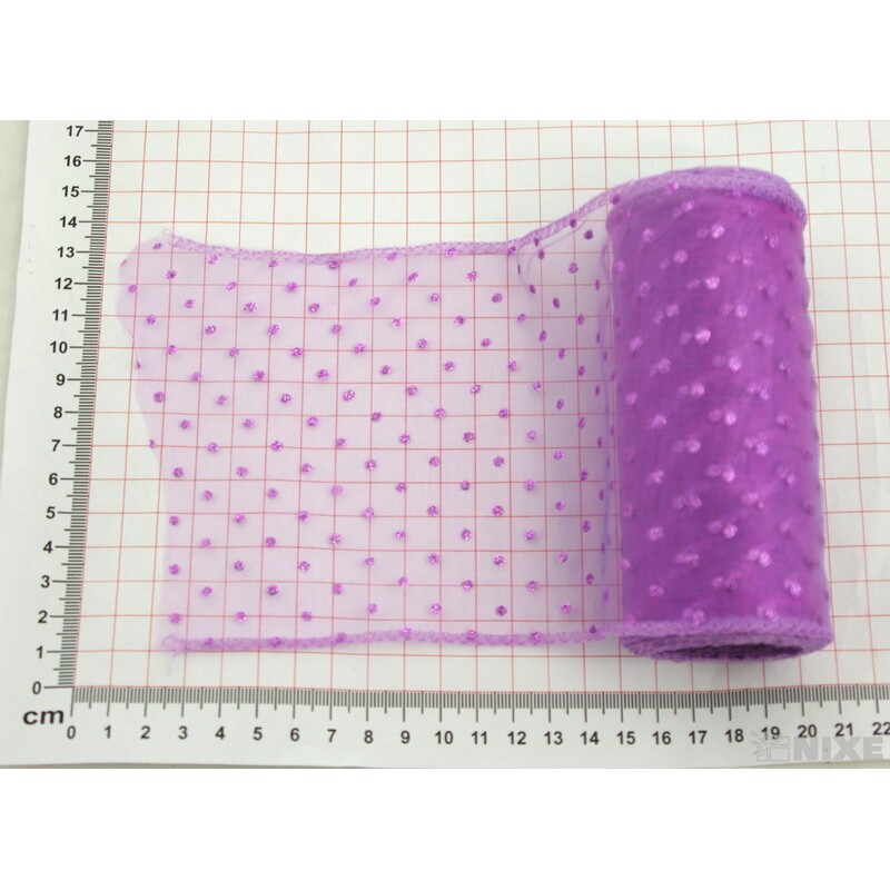 ORGANZA GLITR 710 12cmx10yd*FIALOVÁ 2T23