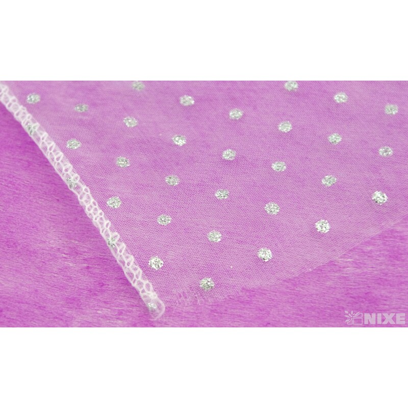 ORGANZA GLITR 710 12cmx10yd*STŘÍBRNÁ 50