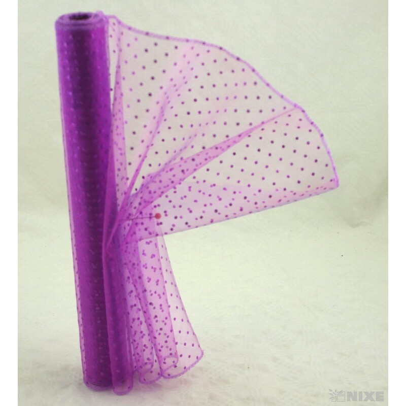 ORGANZA GLITR 710 36cmx10yd*FIALOVÁ 2T23