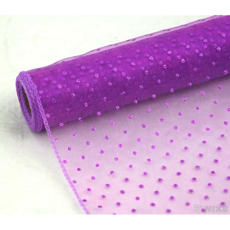 ORGANZA GLITR 710 36cmx10yd*FIALOVÁ 2T23