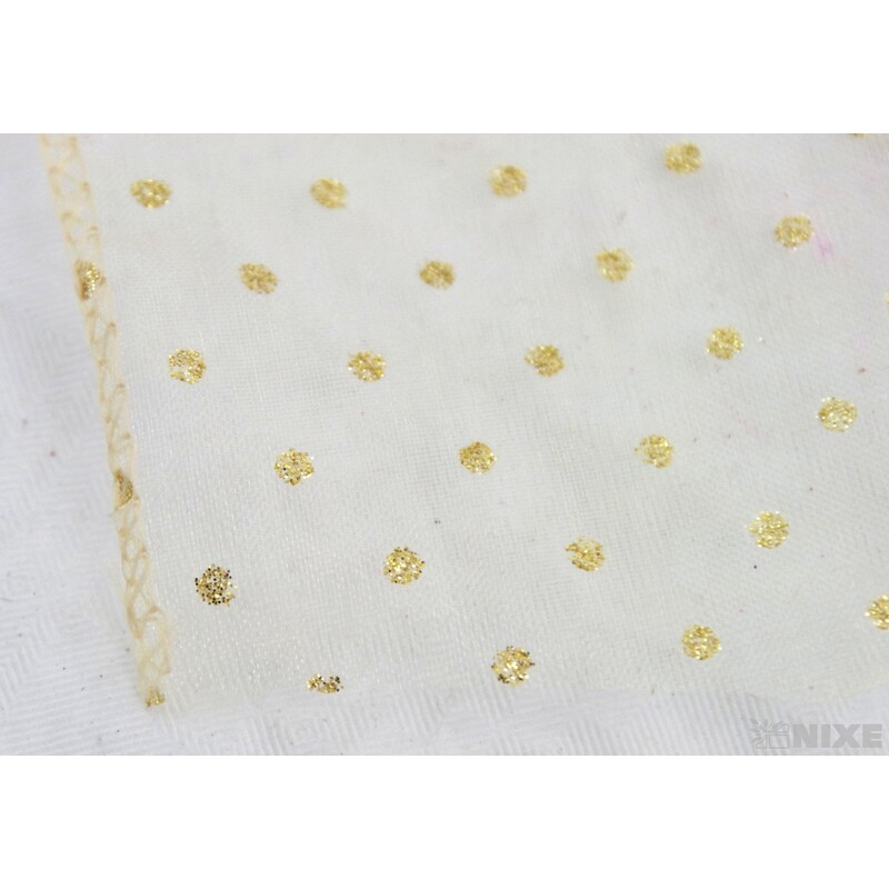 ORGANZA GLITR 710 12cmx10yd*ZLATÁ 19