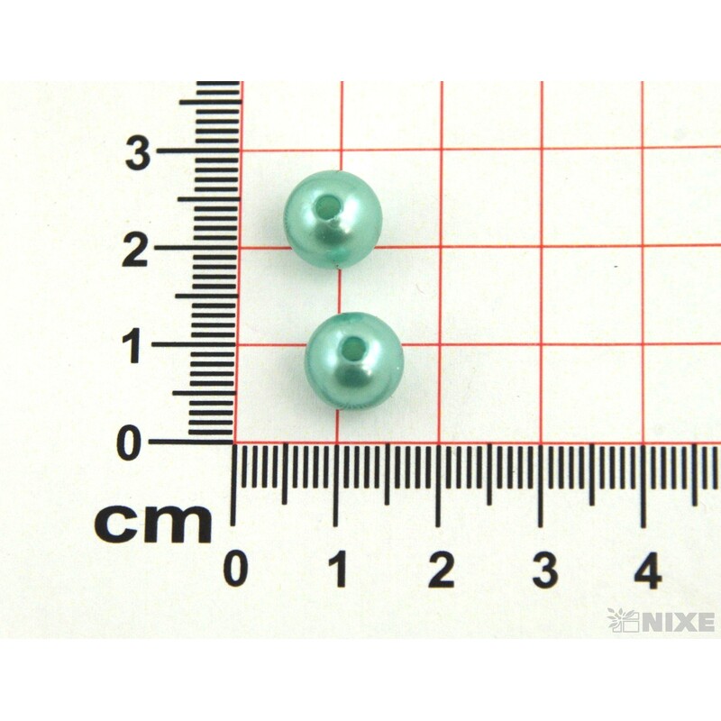 KORÁLKY 10mm cca 104ks*TYRKYSOVÁ