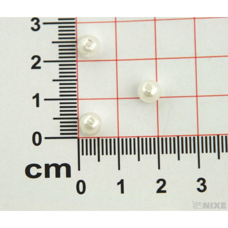 KORÁLKY 6mm 50g*KRÉMOVÁ