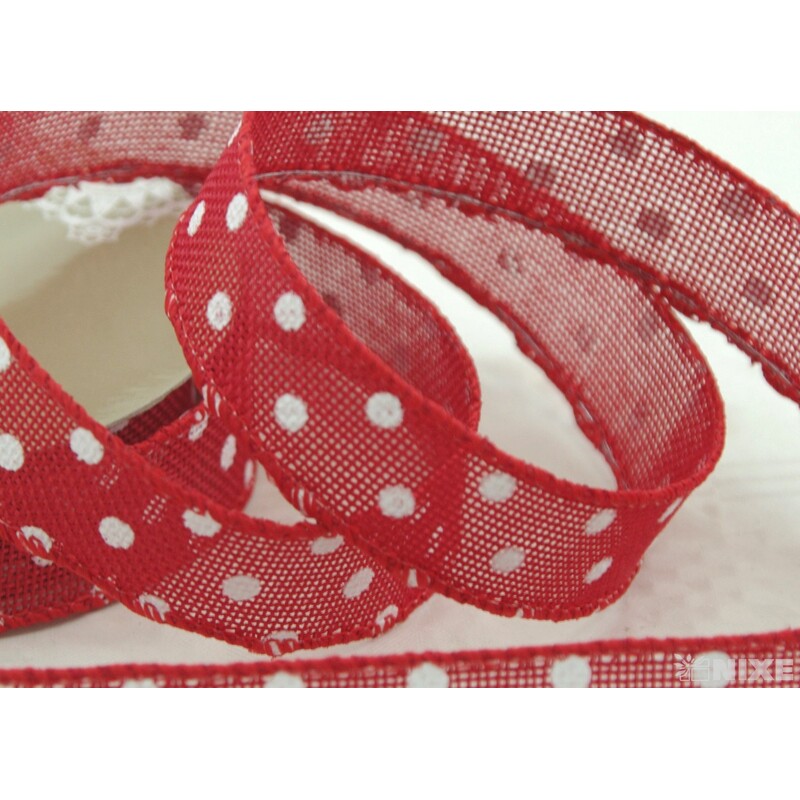 STUHA PUNTÍK 117 25mmx7yd*ČERVENÁ