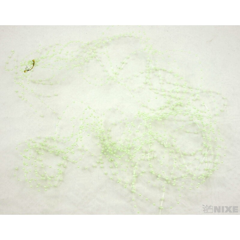 PERLIČKY NA SILONU 120cm 10ks*ZELENÁ