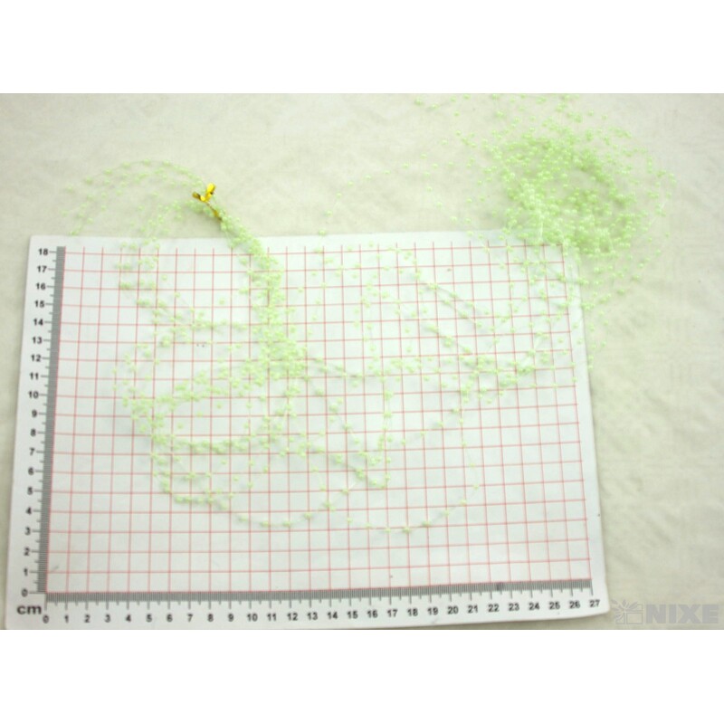 PERLIČKY NA SILONU 120cm 10ks*ZELENÁ