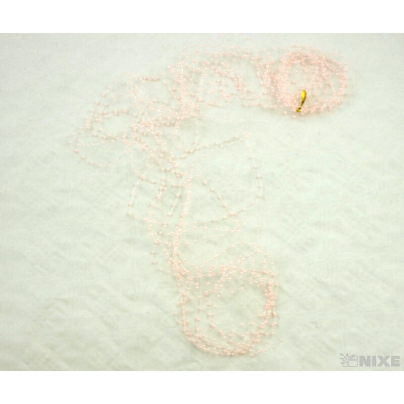 PERLIČKY NA SILONU 120cm 10ks*RŮŽOVÁ