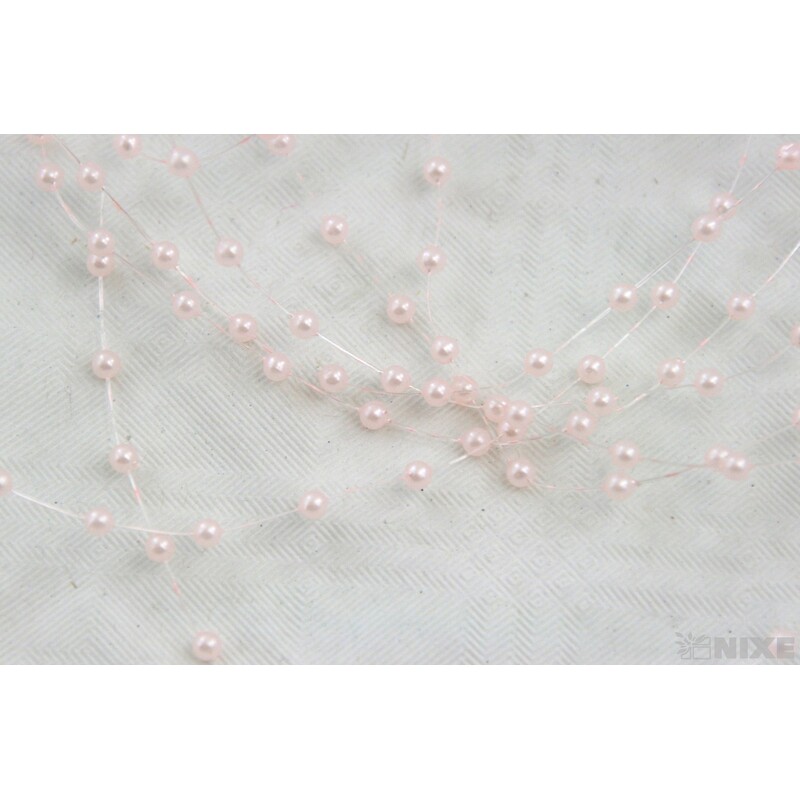 PERLIČKY NA SILONU 120cm 10ks*RŮŽOVÁ