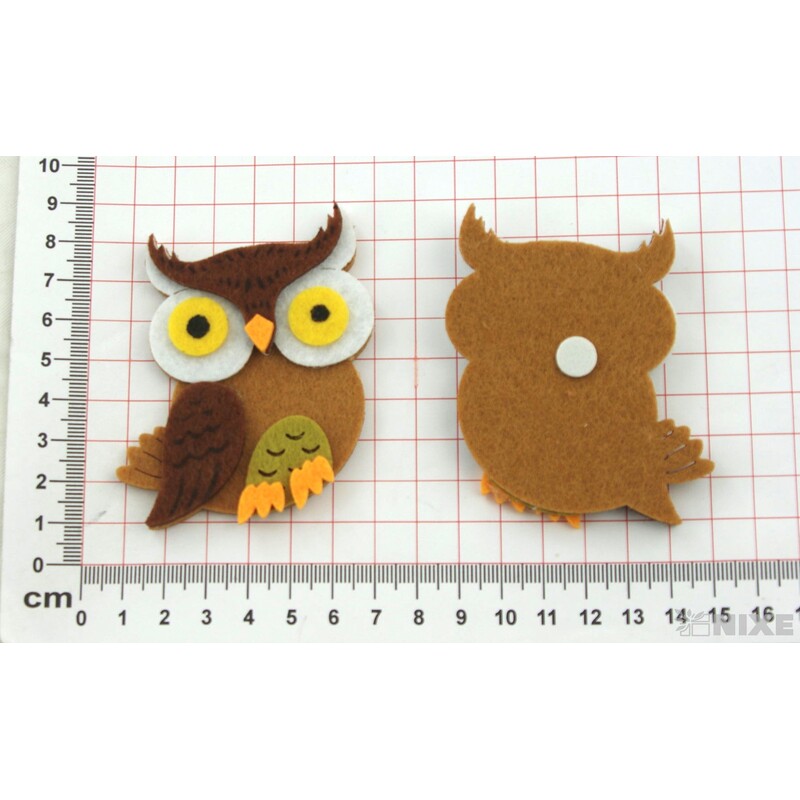 SOVA NALEPOVACÍ FILC 6,5x5,5cm 4ks*MIX BAREV