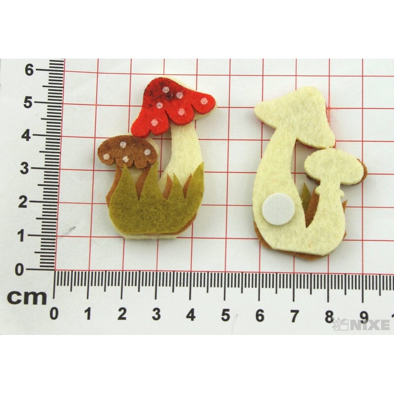 HOUBY NALEPOVACÍ FILC 3x5cm 6ks*MIX BAREV