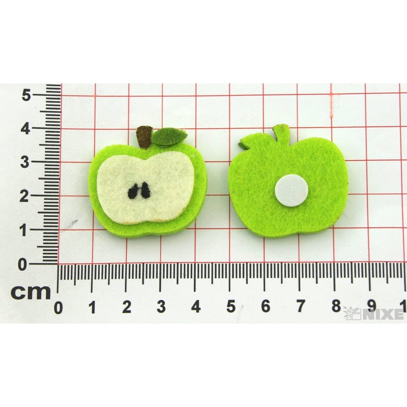 JABLÍČKO NALEPOVACÍ FILC 3x3,5cm 8ks*MIX BAREV