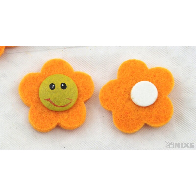 SLUNCE NALEPOVACÍ FILC 3cm 12ks*MIX BAREV