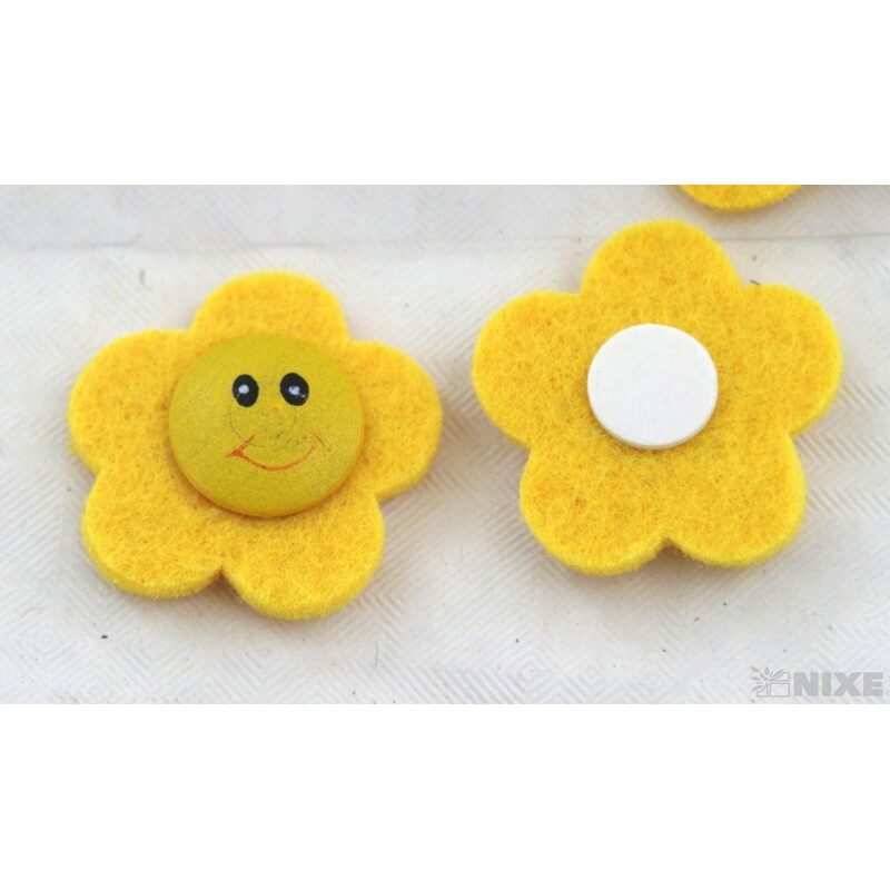 SLUNCE NALEPOVACÍ FILC 3cm 12ks*MIX BAREV