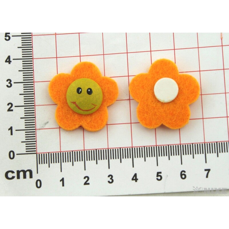 SLUNCE NALEPOVACÍ FILC 3cm 12ks*MIX BAREV