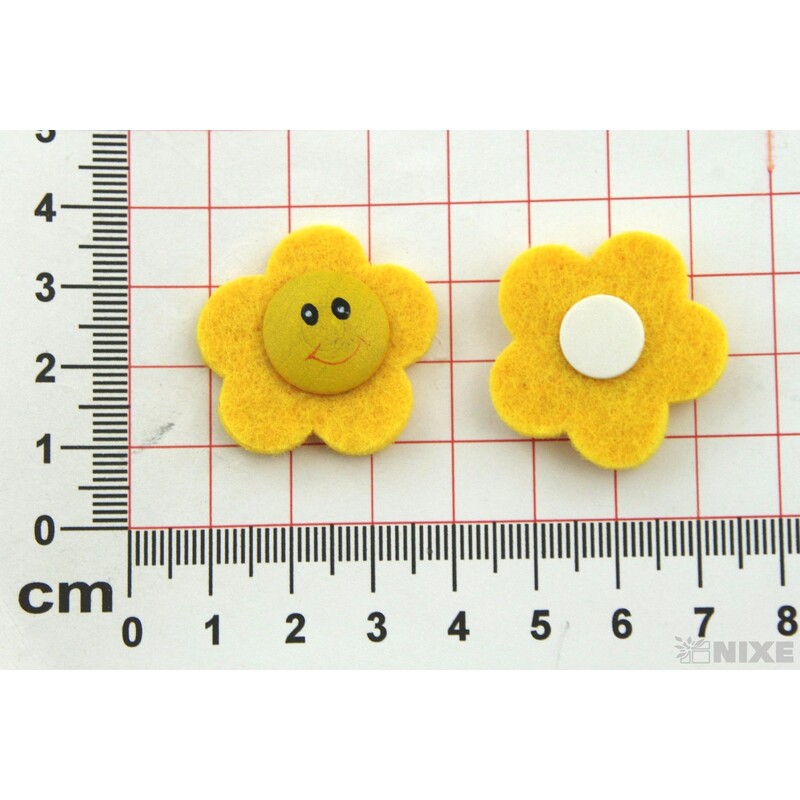 SLUNCE NALEPOVACÍ FILC 3cm 12ks*MIX BAREV