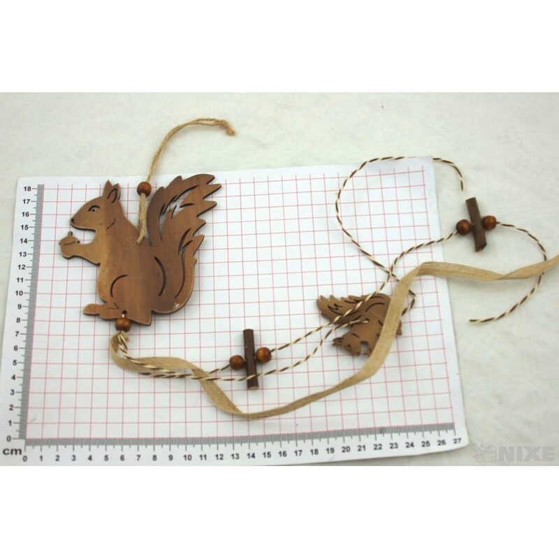 ZÁVĚS VEVERKA 11x12x50cm*MIX BAREV