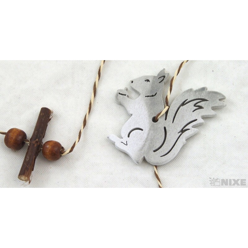 ZÁVĚS VEVERKA 11x12x50cm*MIX BAREV