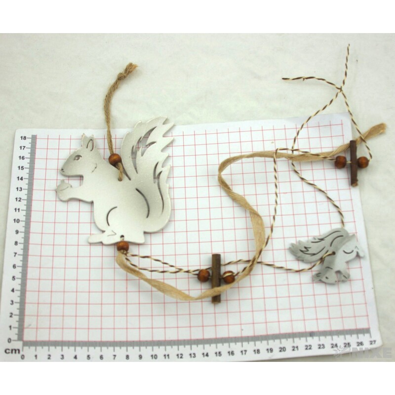 ZÁVĚS VEVERKA 11x12x50cm*MIX BAREV