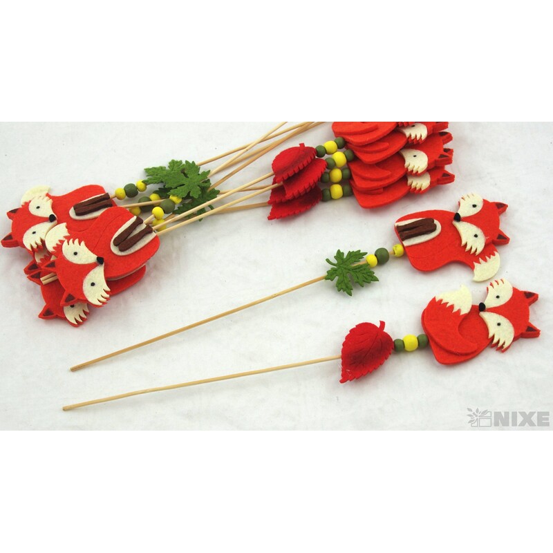 ZÁPICH FILC LIŠKA 7x30cm 10ks*MIX BAREV