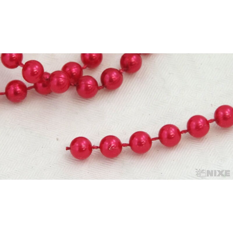 KORÁLKY ŘETĚZ 6mmx20m*ČERVENÁ