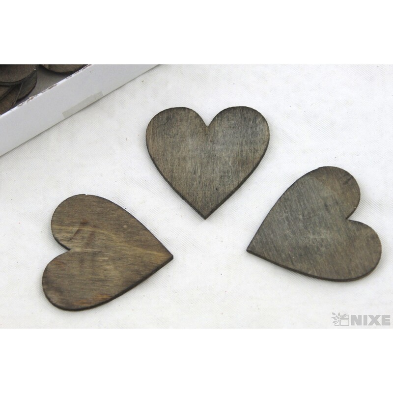 SRDCE DŘEVO 5cm 18ks*PŘÍRODNÍ