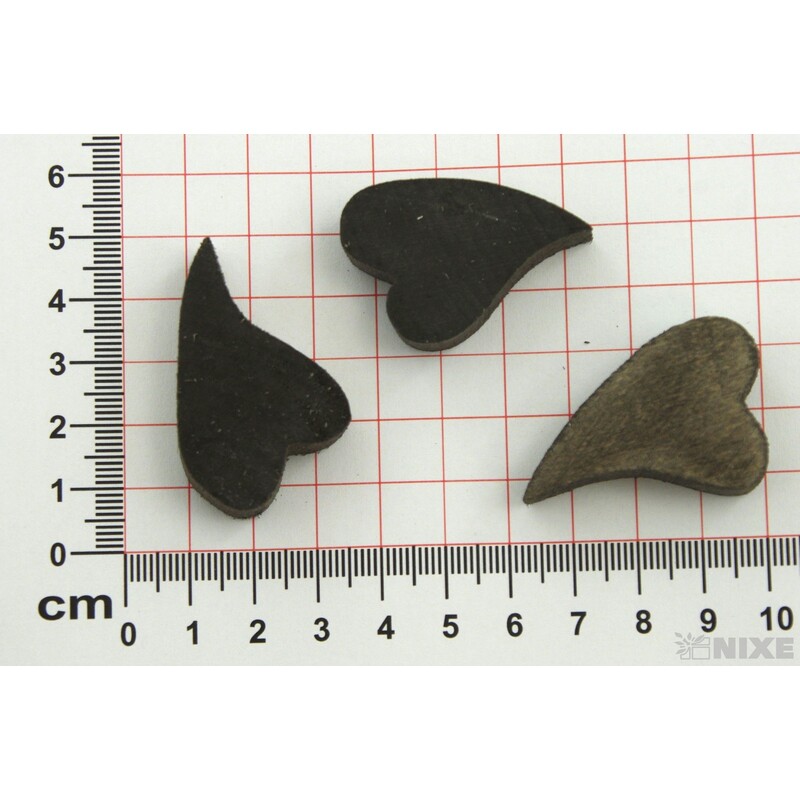 SRDCE DŘEVO 4,2x2,8cm 30ks*PŘÍRODNÍ