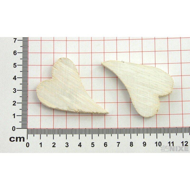 SRDCE DŘEVO 6x4cm 18ks*BÍLÁ