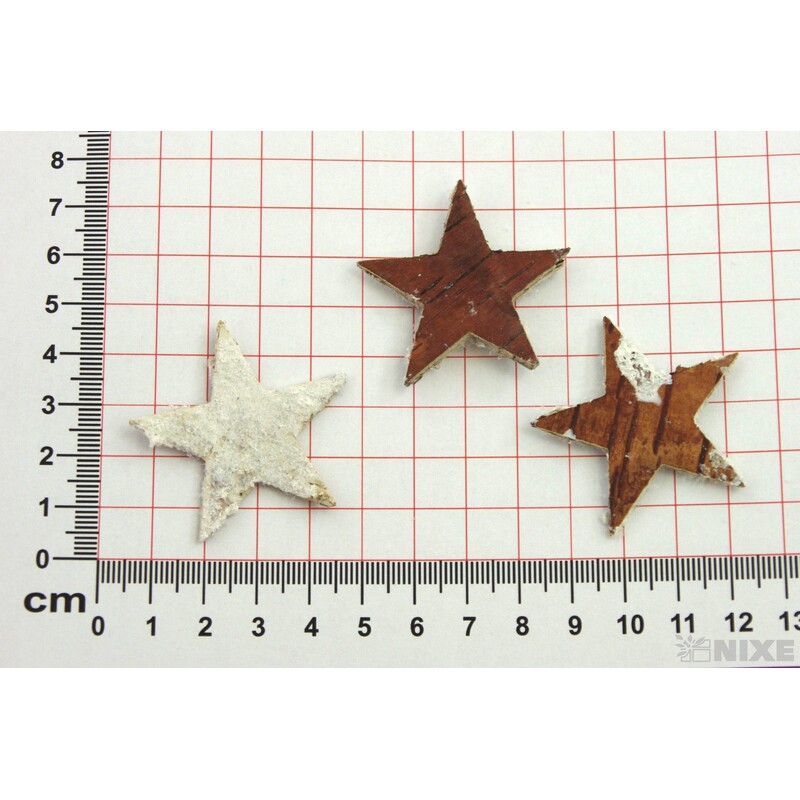 HVĚZDA BŘÍZA 4,5cm 60ks*PŘÍRODNÍ