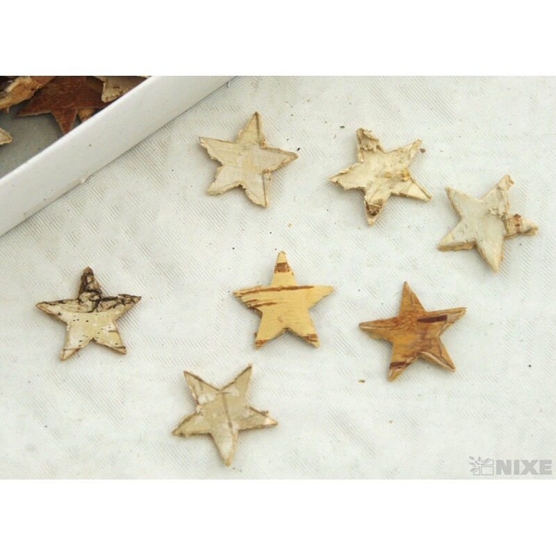 HVĚZDA BŘÍZA 2,5cm 300ks*PŘÍRODNÍ