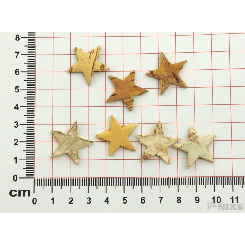 HVĚZDA BŘÍZA 2,5cm 300ks*PŘÍRODNÍ