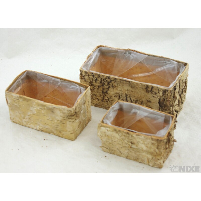 OBAL OBDÉLNÍK BŘÍZA 20x10cm 15x8 12x7*PŘÍRODNÍ