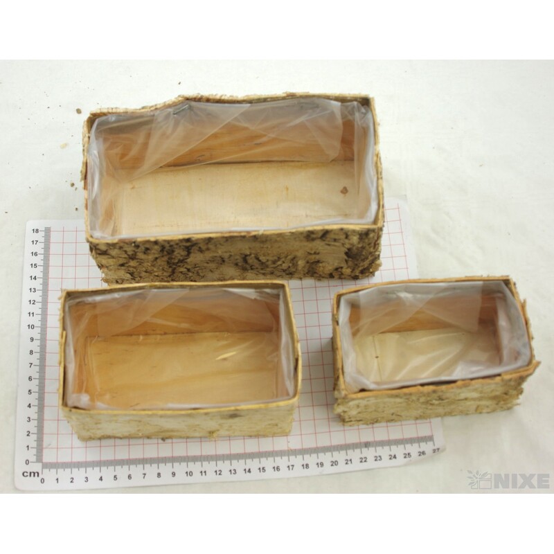 OBAL OBDÉLNÍK BŘÍZA 20x10cm 15x8 12x7*PŘÍRODNÍ