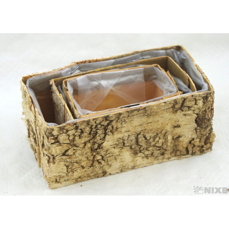 OBAL OBDÉLNÍK BŘÍZA 20x10cm 15x8 12x7*PŘÍRODNÍ