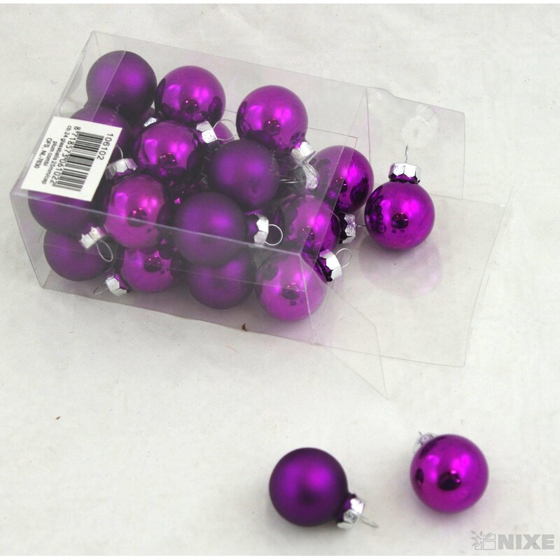 KOULE ZÁVĚS 2,5cm 24ks MIX*FIALOVÁ