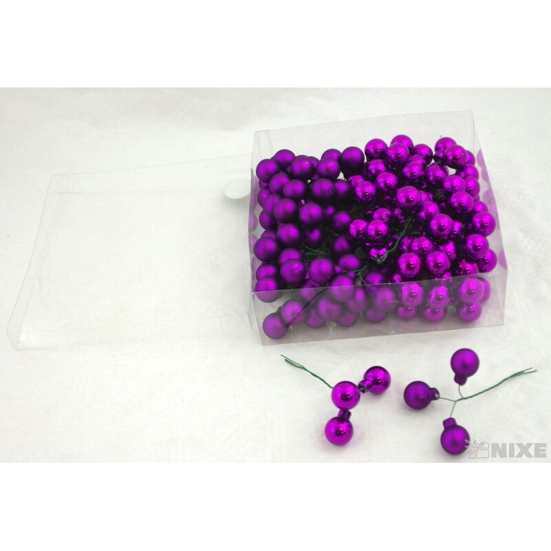 KOULE NA DR. 2x10,5cm 144ks MIX*FIALOVÁ